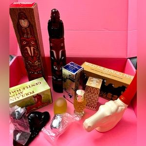 F- Totem Pole, White Horse Head, etc Avon Collectors Set- Set F